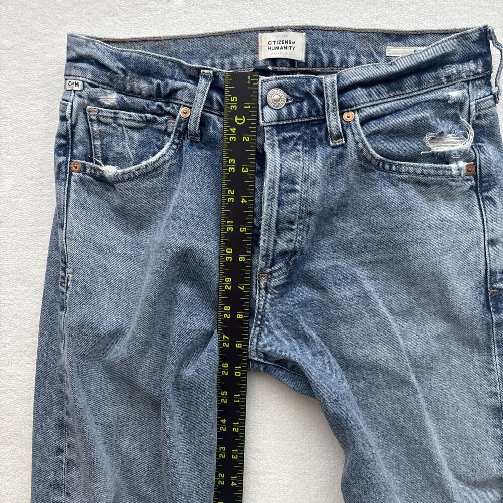 Citizens of Humanity C of H Women 24 Jeans Emerson Distressed Button Fly Relaxed - Picture 11 of 16